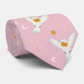 Cravate Motif Solstice Hedwig Rose (Roulé)