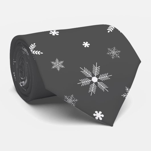 Cravate motif souple de flocons (Roulé)