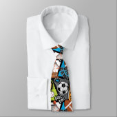 Cravate Motif sportif avec ballons (Attaché)