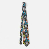 Cravate Motif sportif avec ballons (Dos)