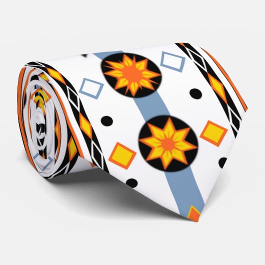 Cravate Motif Sun native d'Amérique (Roulé)