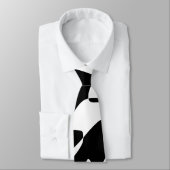 Cravate Motif super noir et blanc (Attaché)