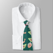 Cravate Motif Sushi vert mignon (Attaché)