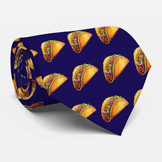 Cravate Motif Taco (Roulé)