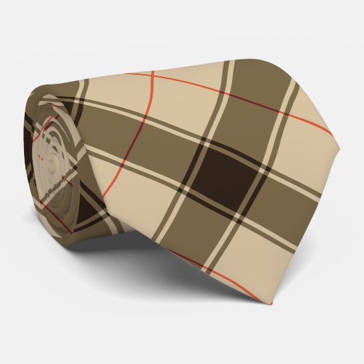 Cravate Motif Tartan (Roulé)