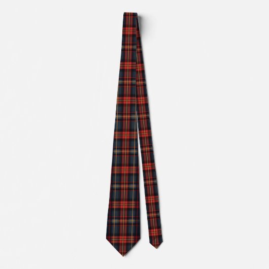 Cravate Motif Tartan foncé (Devant)