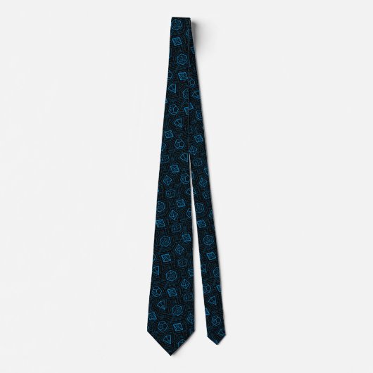 Cravate Motif Tech D20 (bleu) (Devant)