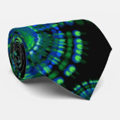 Cravate motif teintée cravate en vert et blues (Roulé)