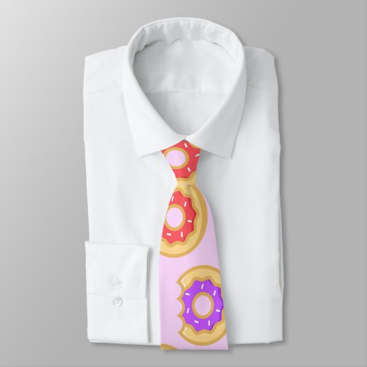 Cravate Motif tendance de beignets glacés (Attaché)