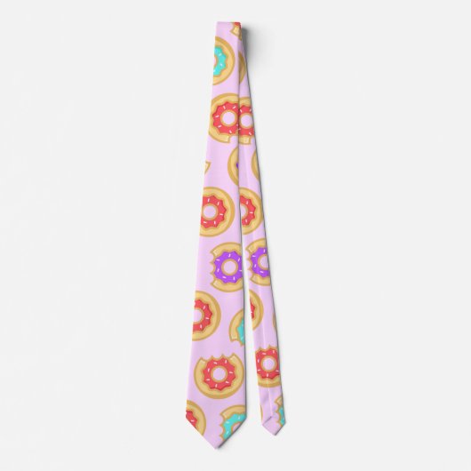 Cravate Motif tendance de beignets glacés (Devant)