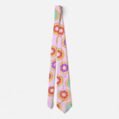 Cravate Motif tendance de beignets glacés (Dos)