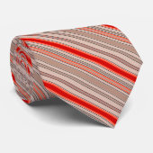 Cravate motif texturé rayé vertical en orange et être (Roulé)
