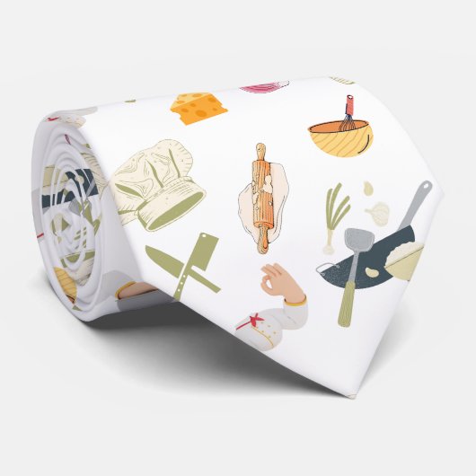 Cravate Motif thème Chef (Roulé)
