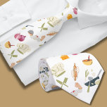 Cravate Motif thème Chef<br><div class="desc">La cravate pour hommes est composée d'un motif délicieux inspiré de l'équipement du chef, ce qui en fait un cadeau réfléchi à présenter à un père ou à un grand-père qui a une passion pour la cuisine ou qui est un chef professionnel. Le design présente une variété de symboles et...</div>