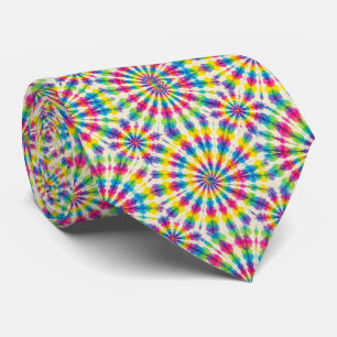 Cravate Motif Tie-Dye Psychédélique