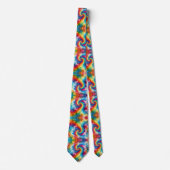 Cravate Motif Tie-Dye Psychédélique (Devant)