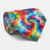 Cravate Motif Tie-Dye Psychédélique (Roulé)