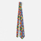 Cravate Motif Tie-Dye Psychédélique (Dos)
