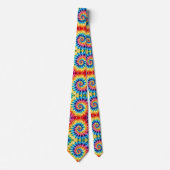Cravate Motif Tie-Dye Psychédélique (Devant)