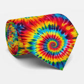 Cravate Motif Tie-Dye Psychédélique (Roulé)