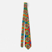 Cravate Motif Tie-Dye Psychédélique (Dos)