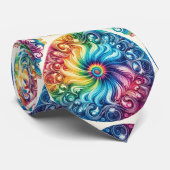 Cravate Motif Tie-Dye Psychédélique (Roulé)