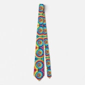 Cravate Motif Tie-Dye Psychédélique (Devant)