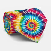 Cravate Motif Tie-Dye Psychédélique (Roulé)