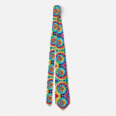 Cravate Motif Tie-Dye Psychédélique (Dos)