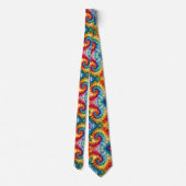 Cravate Motif Tie-Dye Psychédélique (Dos)