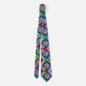 Cravate Motif Tie-Dye Psychédélique (Dos)