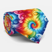 Cravate Motif Tie-Dye Psychédélique (Roulé)