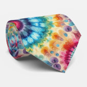 Cravate Motif Tie-Dye Psychédélique (Roulé)