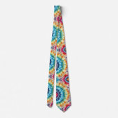 Cravate Motif Tie-Dye Psychédélique (Dos)