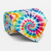 Cravate Motif Tie-Dye Psychédélique (Roulé)