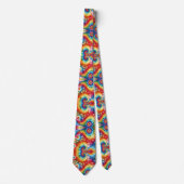 Cravate Motif Tie-Dye Psychédélique (Devant)