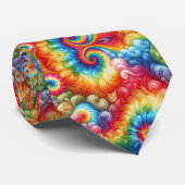 Cravate Motif Tie-Dye Psychédélique (Roulé)