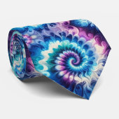 Cravate Motif Tie-Dye Psychédélique (Roulé)