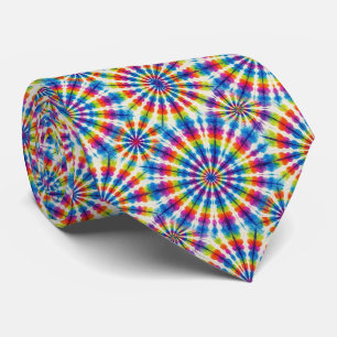 Cravate Motif Tie-Dye Psychédélique
