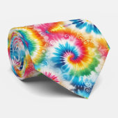 Cravate Motif Tie-Dye Psychédélique (Roulé)