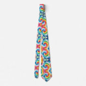 Cravate Motif Tie-Dye Psychédélique (Dos)