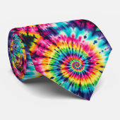 Cravate Motif Tie-Dye Psychédélique (Roulé)