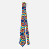 Cravate Motif Tie-Dye Psychédélique (Devant)