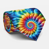 Cravate Motif Tie-Dye Psychédélique (Roulé)