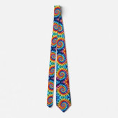 Cravate Motif Tie-Dye Psychédélique (Dos)