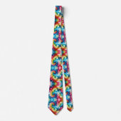 Cravate Motif Tie-Dye Psychédélique (Devant)