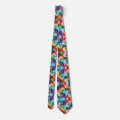 Cravate Motif Tie-Dye Psychédélique (Dos)