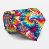 Cravate Motif Tie-Dye Psychédélique (Roulé)