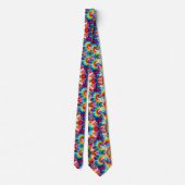 Cravate Motif Tie-Dye Psychédélique (Dos)