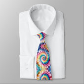 Cravate Motif Tie-Dye Psychédélique (Attaché)